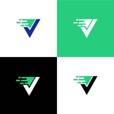 V teknolojisi vektör logo şablonu tasarımı