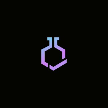 Çokgen yaratıcı vektör logo şablonu tasarımı