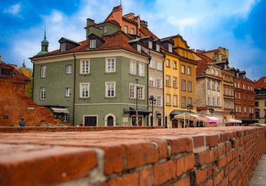 gdansk, poland - Temmuz 19, 2018: Güzel mimari ve Avrupa 'nın eski gdansk kasabası.