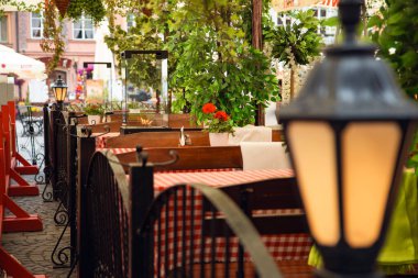 Avrupa 'da bir kafe.