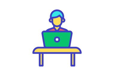 Masa, eğitim tamamen düzenlenebilir vektör doldurma simgesi 