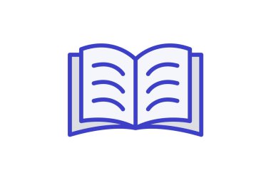 Kitap, ders kitabı tam olarak düzenlenebilir vektör doldurma simgesi 