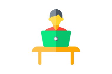 Masa, eğitim tamamen düzenlenebilir vektör doldurma simgesi 