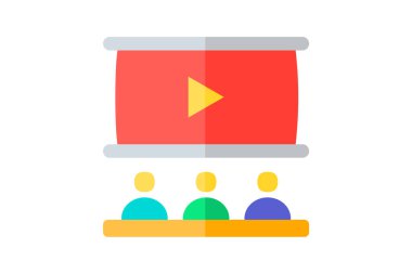 Çevrimiçi, grup çalışması tam olarak düzenlenebilir vektör doldurma simgesi 