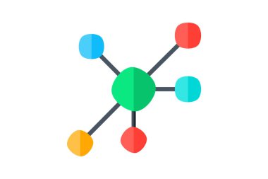 Büyük veri, bağlantı, ağ, bilim tamamen düzenlenebilir vektör doldurma simgesi 