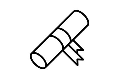  mezuniyet, sertifika tamamen düzenlenebilir vektör doldurma simgesi 