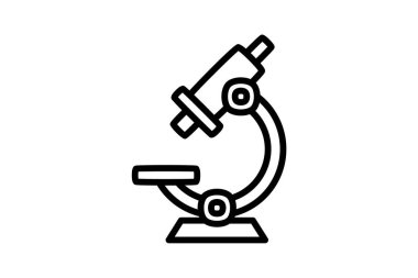 Mikroskop, Mikro tamamen düzenlenebilir vektör doldurma simgesi 