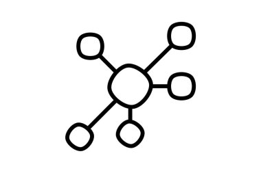 Büyük veri, bağlantı, ağ, bilim tamamen düzenlenebilir vektör doldurma simgesi 