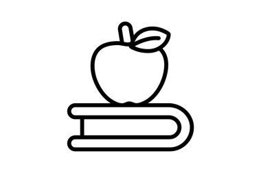 Apple, kitap tamamen düzenlenebilir vektör doldurma simgesi