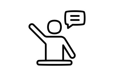 Sohbet, yorum tamamen düzenlenebilir vektör doldurma simgesi