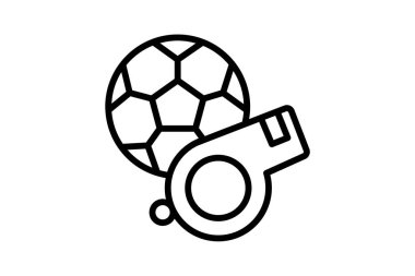 Top, ıslık tamamen düzenlenebilir vektör doldurma simgesi