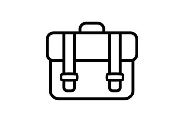 Çanta, sırt çantası tamamen düzenlenebilir vektör doldurma simgesi