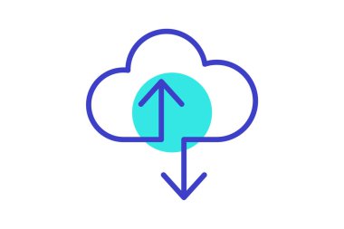 Bulutlar, bulut hesaplama tam olarak düzenlenebilir vektör dolum simgesi