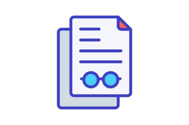 Kağıt, sayfa, tamamen düzenlenebilir vektör doldurma simgesi