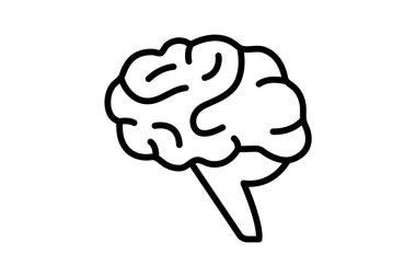 Beyin, zihin tamamen düzenlenebilir vektör doldurma simgesi