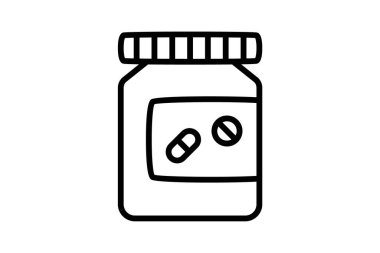 İlaç, ilaç tamamen düzenlenebilir vektör doldurma simgesi