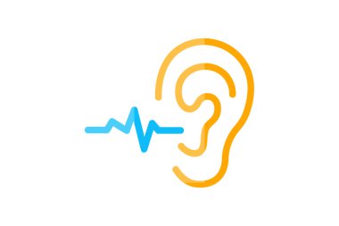 Bakteri, kulak, tamamen düzenlenebilir vektör doldurma simgesi