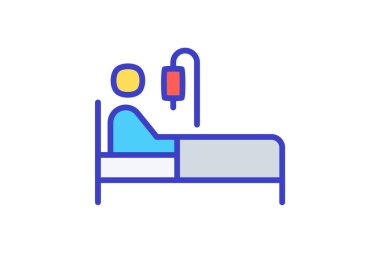 Hasta, tamamen düzenlenebilir vektör doldurma simgesi