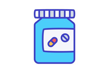 İlaç, ilaç tamamen düzenlenebilir vektör doldurma simgesi