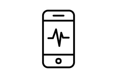 Mobil, sağlık hizmeti tamamen düzenlenebilir vektör doldurma simgesi