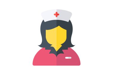 Bekleme, sağlık tamamen düzenlenebilir vektör doldurma simgesi