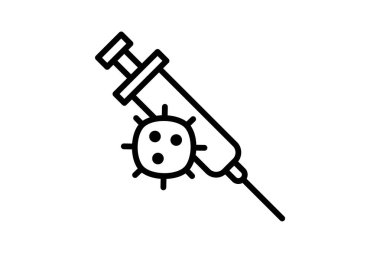 Aşı, hastalık tamamen düzenlenebilir vektör doldurma simgesi