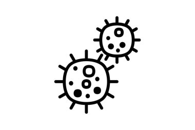 Coronavirus, covid tamamen düzenlenebilir vektör doldurma simgesi