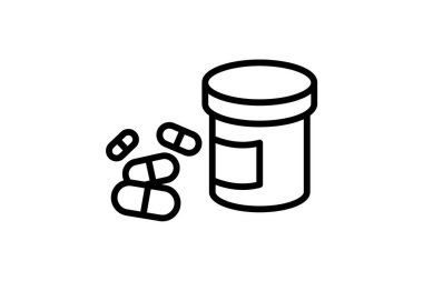 İlaç, kapsül tamamen düzenlenebilir vektör dolum simgesi