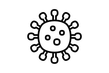 Coronavirus, covid tamamen düzenlenebilir vektör doldurma simgesi