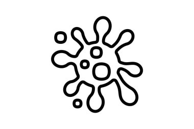 Coronavirus, covid tamamen düzenlenebilir vektör doldurma simgesi