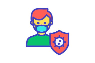 Virüs, tamamen düzenlenebilir vektör doldurma simgesini koru