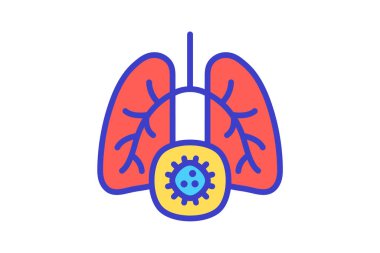 Lungs, corona fully editable vector fill iconEmergency lungs, corona virus,medical , organ , covid 19 , lungs icon , virus icon 
