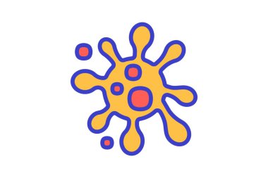 Coronavirus, covid tamamen düzenlenebilir vektör doldurma simgesi