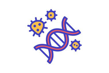 Biyoloji ve kimya tamamen düzenlenebilir vektör doldurma simgesi