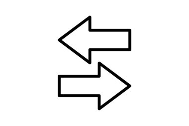 Ok, tam olarak düzenlenebilir vektör Satır Simgesi