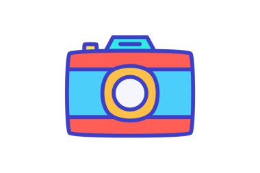 Kamera, galeri tamamen düzenlenebilir vektör doldurma simgesi