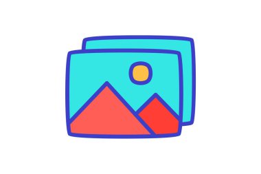 Resim, masaüstü tamamen düzenlenebilir vektör dolum simgesi