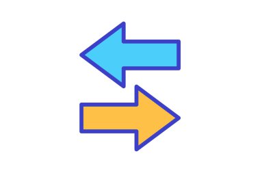 Ok, tam olarak düzenlenebilir vektör doldurma simgesi