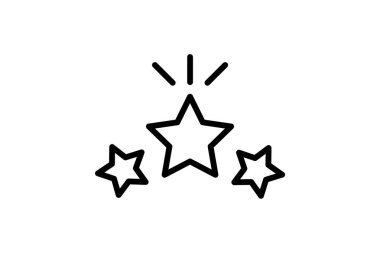 Favori, yıldız tamamen düzenlenebilir vektör çizgisi simgesi