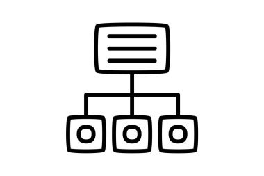 Algoritma, tam olarak düzenlenebilir vektör çizgisi simgesi