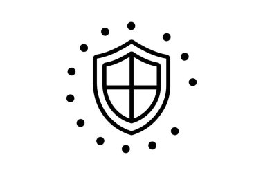 Pazarlama, koruma tam olarak düzenlenebilir vektör doldurma simgesi