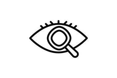 Arama, görünüm, tam olarak düzenlenebilir vektör doldurma simgesi