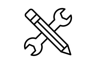 Maintenance tool fully editable vector fill icon