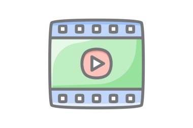 Ortam, film, tam olarak düzenlenebilir vektör doldurma simgesi