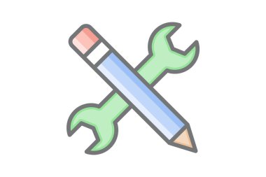 Maintenance tool fully editable vector fill icon