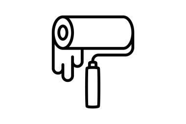 Paint. Roll, fully editable vector fill icon