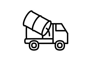 Industrial, truck fully editable vector fill icon