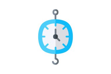 Clock, time fully editable vector fill icon