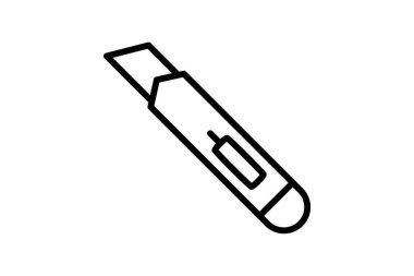 Cut, cutter, fully editable vector fill icon