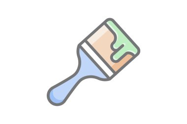 Brush, paint fully editable vector fill icon